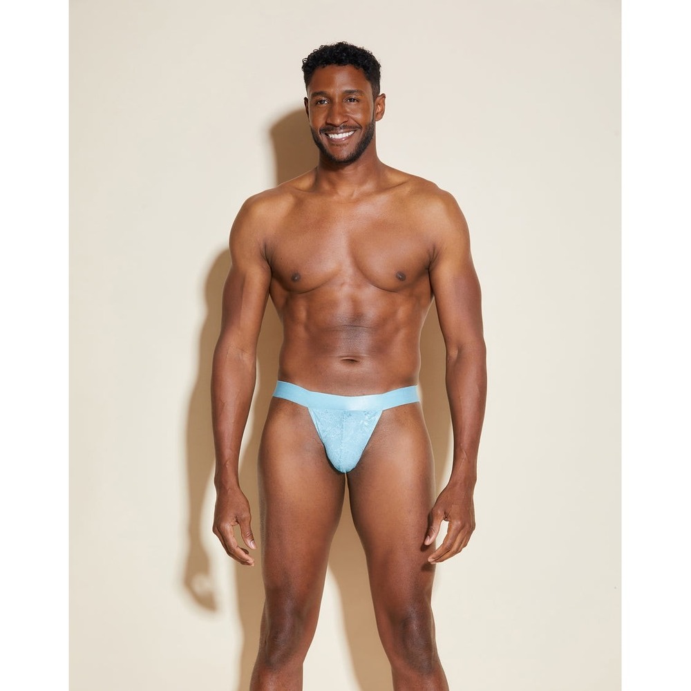 Cosabella Never Say Never Mens Blue Floral Lace Jockstrap Underwear New‎
